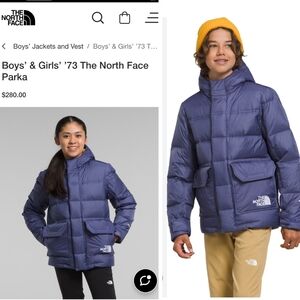 NWOT The North Face Teen 73 TNF Down Parka for kids (Boys & Girls) Sz Large (12)